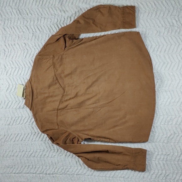 420. Faherty Stretch Cord Western Shirt | Color: Cord Brown - Picture 10 of 11